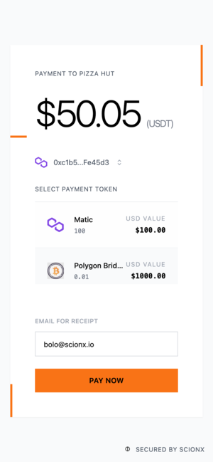 ScionX Checkout Interface
